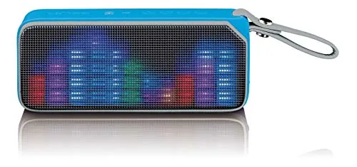Lenco Bluetooth Lautsprecher BT-191, Tragbarer Stereo, mehrfarbige Lichteffekt, AUX, NFC, spritzwassergeschützt