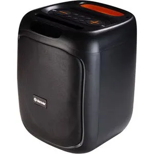 Denver Bluetooth-Lautsprecher BPS-165, schwarz - Portable Lautsprecher mit intensiven Bass und klaren Sound, ideal für unterwegs. Erleben Sie interaktive Lichteffekte und verbinden Sie bis zu zwei Lautsprecher gleichzeitig.